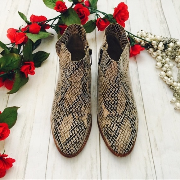 Gianni Bini Snake Skin Booties - Picture 2 of 6